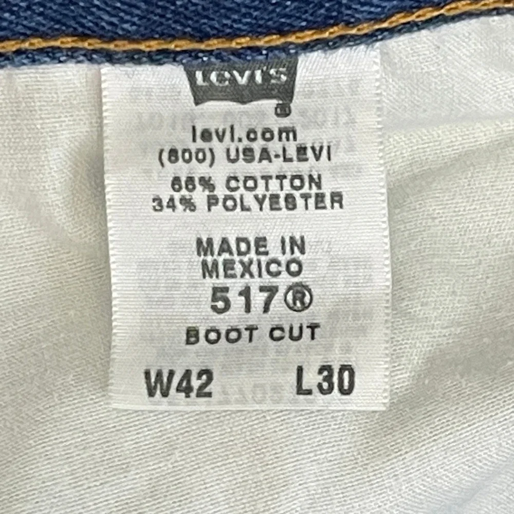 (LOT OF 3) VTG Y2K Levis 517 Boot Cut Mens‎ 42x25 Dark Wash Denim Blue Jeans